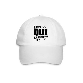C'est qui la chef - Casquette classique - blanc/blanc - Devant