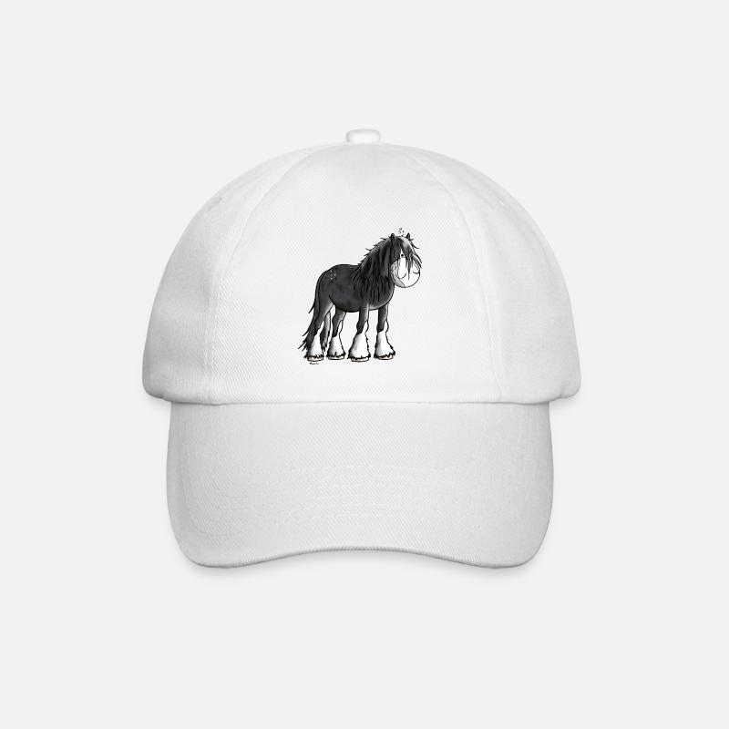 Starkes Shire Horse - Baseballkappe - Weiß/Weiß