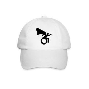 im Rollstuhl # - Baseballkappe - Weiß/Weiß - Vorne