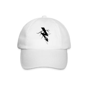 ladung symbol elektrisch blitz strom energie stark - Baseballkappe - Weiß/Weiß - Vorne
