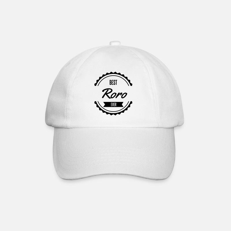 best roro - Baseball Cap - white/white