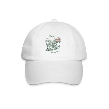 Italia T-Shirt Herren: Toscana - Baseballkappe - Weiß/Weiß - Vorne