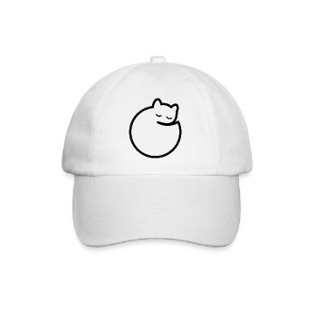Calm Cat - Baseball Cap - white/white - Front