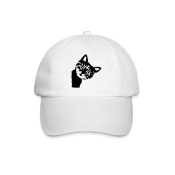 Cat, cute kitten - Baseball Cap - white/white - Front