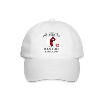 Kanton T-Shirt baselland, Schweiz, switzerlang - Baseballkappe - Weiß/Weiß - Vorne
