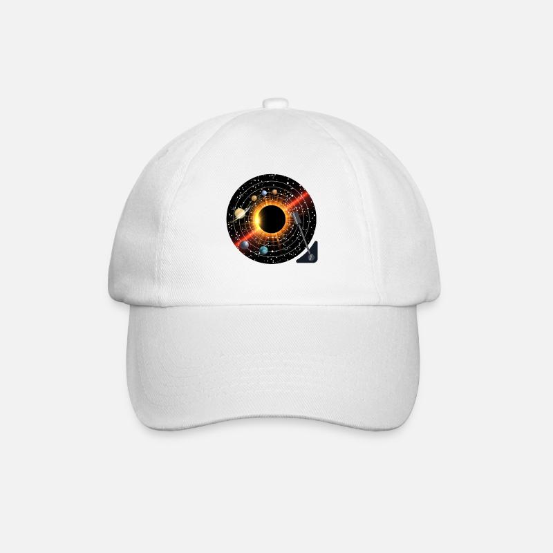 Planets Record - Baseball Cap - white/white