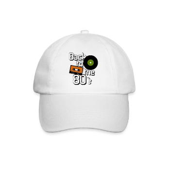 80s Party,Fun Shirt,80s Music Back... (25) - Baseball Cap - white/white - Front