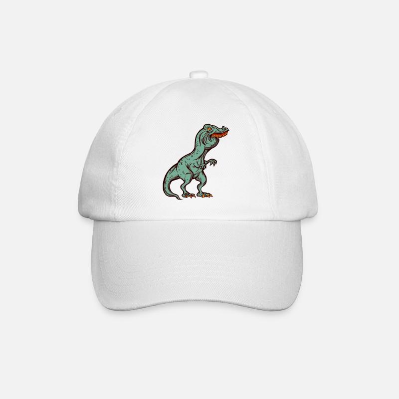 Tyrannosaurus Rex Überbiss Hasenzähne Witzig - Baseballkappe - Weiß/Weiß