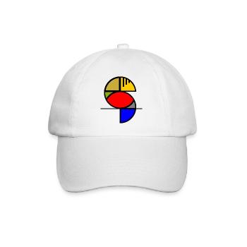 Abstract parrot - Baseball Cap - white/white - Front