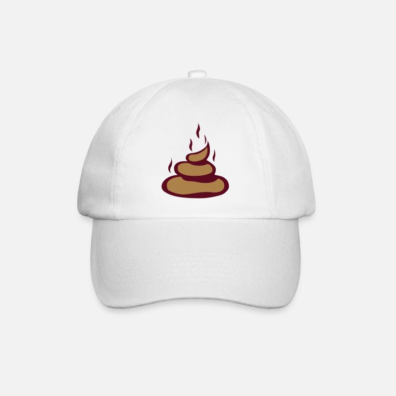 caca merde crotte bouse 2 - Casquette classique - blanc/blanc