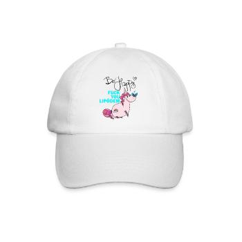Lipödem Lymphödem Fuck You Einhorn Happy support - Baseballkappe - Weiß/Weiß - Vorne