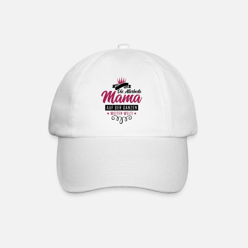 Die Allerbeste Mama auf der ganzen Welt - Baseballkappe - Weiß/Weiß