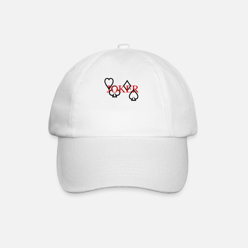Joker RED - Baseballkappe - Weiß/Weiß