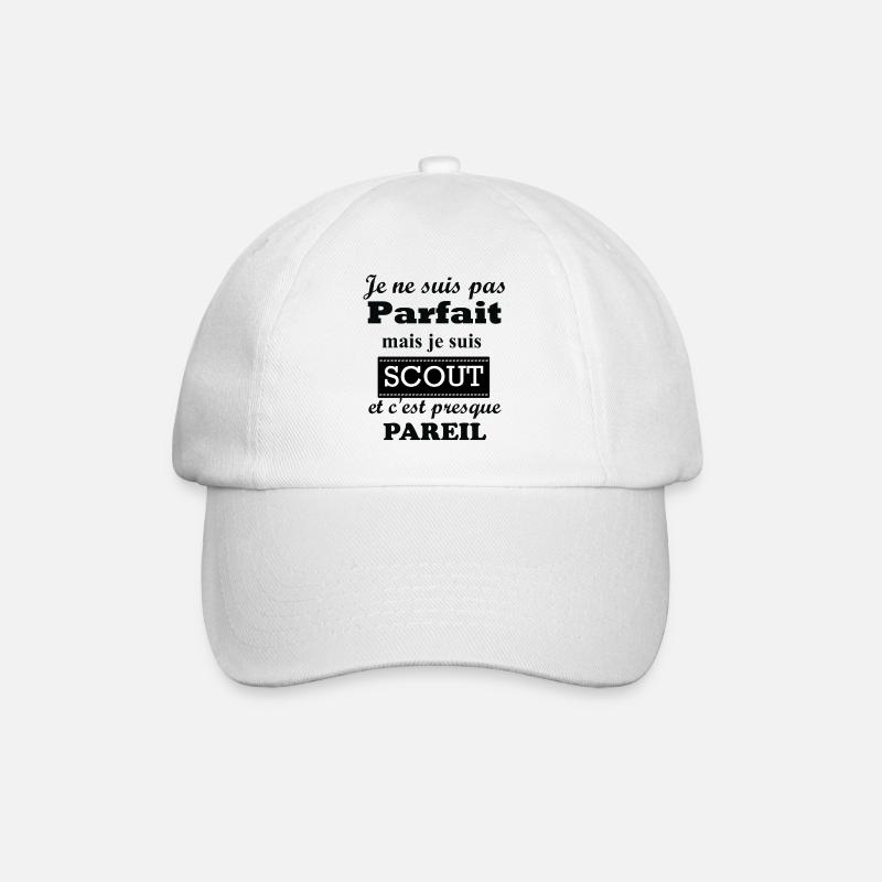 Je ne suis pas parfait mais je suis scout - Casquette classique - blanc/blanc