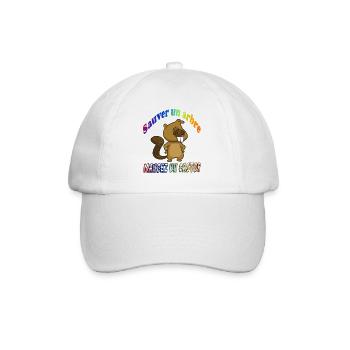 Pour sauver un arbre - mangez un castor - Casquette classique - blanc/blanc - Devant