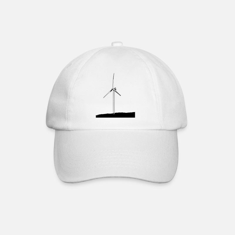 Windrad - Baseballkappe - Weiß/Weiß