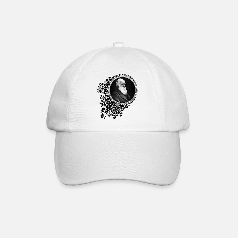 Charles Darwin Décoratif - Casquette classique - blanc/blanc