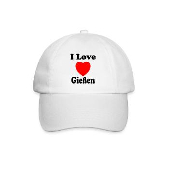 I love Giessen - Baseballkappe - Weiß/Weiß - Vorne