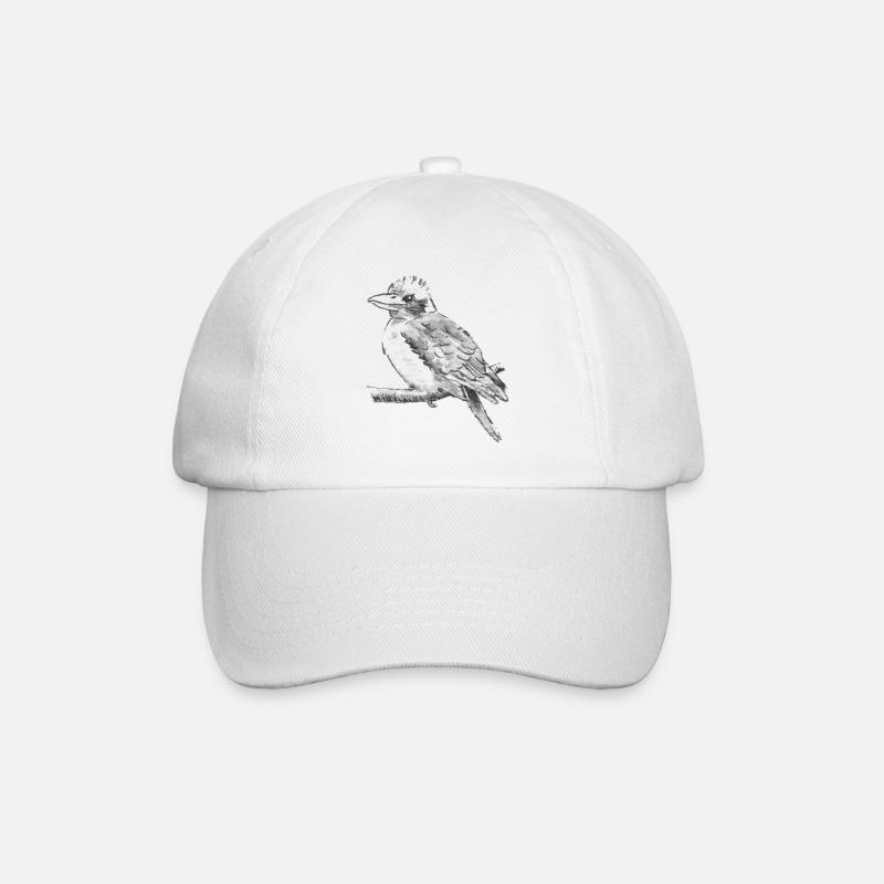 bird - Baseball Cap - white/white