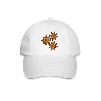 Three shining star anise - spice and medicinal plant - Baseball Cap - white/white - Front