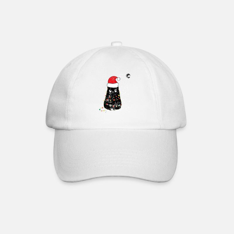 Chat de Noël / Lumière de Noël / Noël Meowy - Casquette classique - blanc/blanc