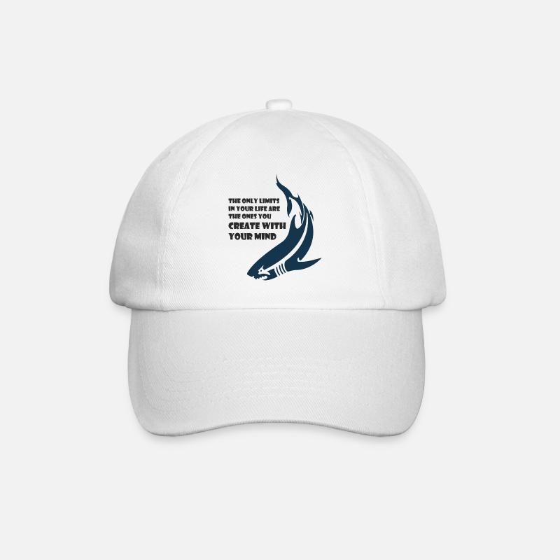 requin shark quote - Casquette classique - blanc/blanc