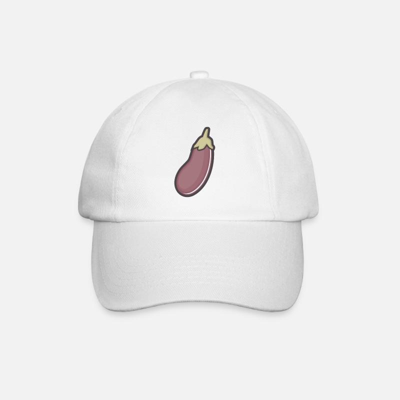 aubergine - Casquette classique - blanc/blanc
