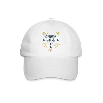 karma will do it kontiki - Baseballkappe - Weiß/Weiß - Vorne
