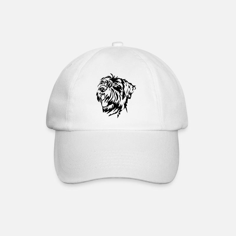 Riesenschnauzer Kopf - Baseballkappe - Weiß/Weiß