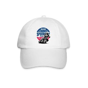 Motorcycle Speedway Racer - Baseballkappe - Weiß/Weiß - Vorne