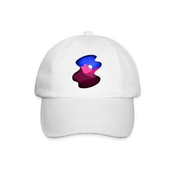 Landscape Digital Painting Nightsky in Blue Pink - Baseball Cap - white/white - Front