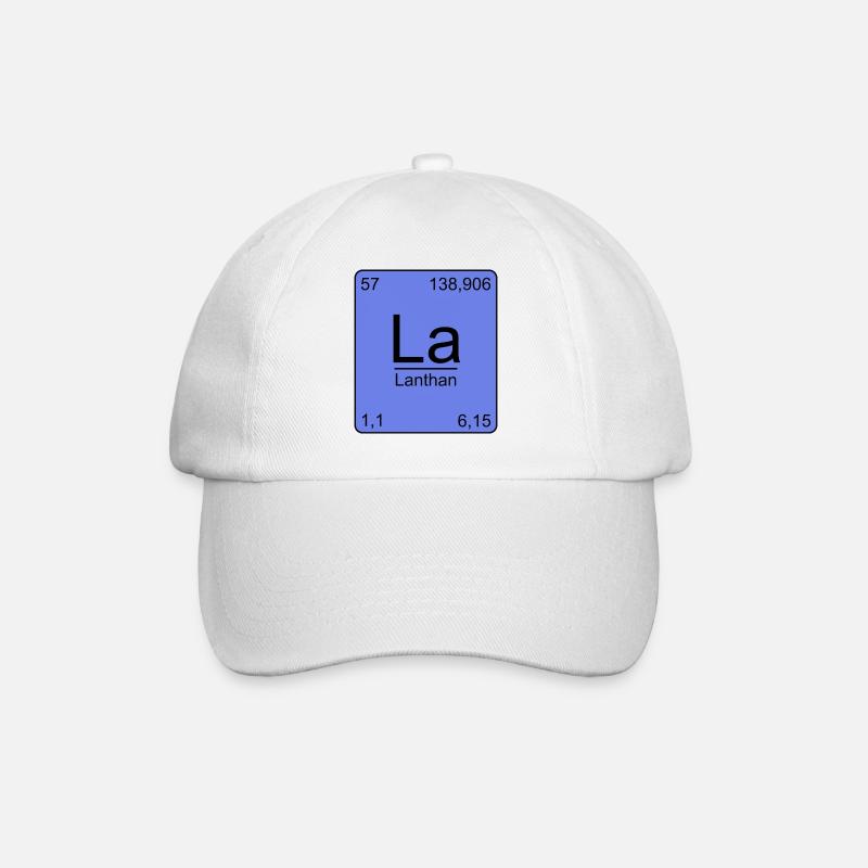Lanthan, Periodensystem, Chemie - Baseballkappe - Weiß/Weiß