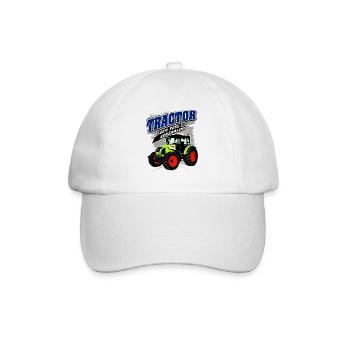 Traktor - Schlepper - Landwirt - Bauer - Baseballkappe - Weiß/Weiß - Vorne