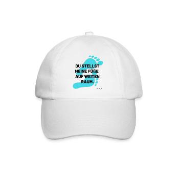 du stellst meine Füße auf weiten Raum - Baseballkappe - Weiß/Weiß - Vorne