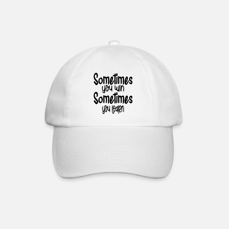 Sometimes You Win Sometimes You Learn - Baseballkappe - Weiß/Weiß