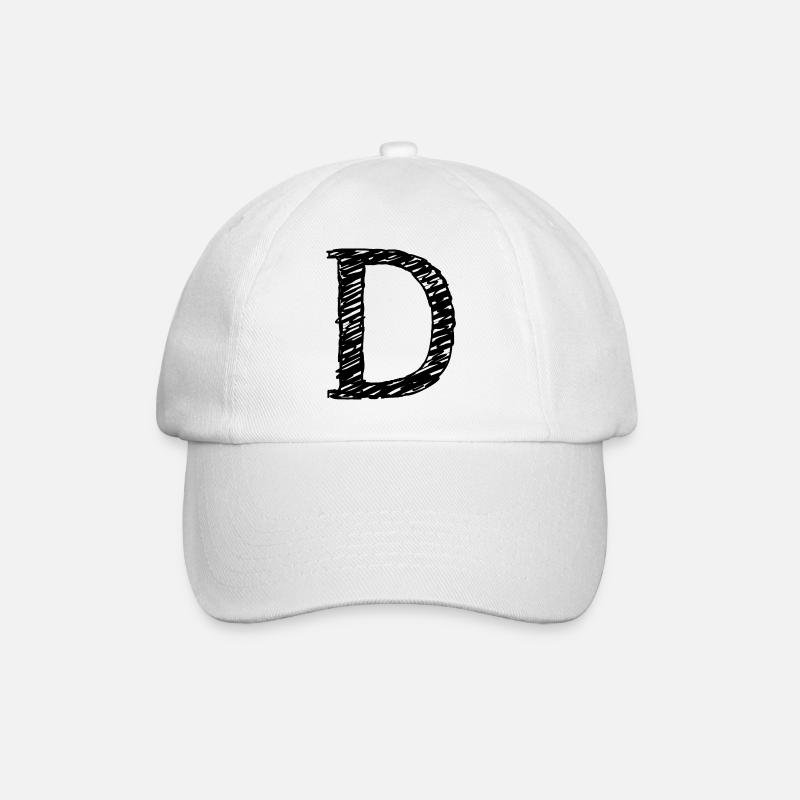D - Baseball Cap - white/white