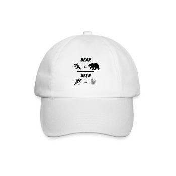 Course face à l’ours puis bière - Casquette classique - blanc/blanc - Devant