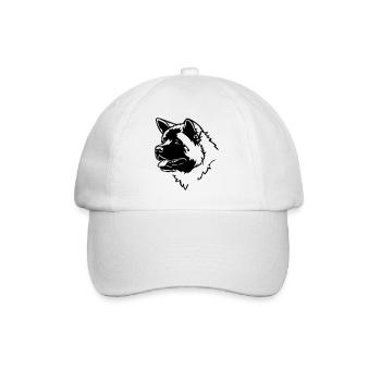American Akita Tête - Casquette classique - blanc/blanc - Devant