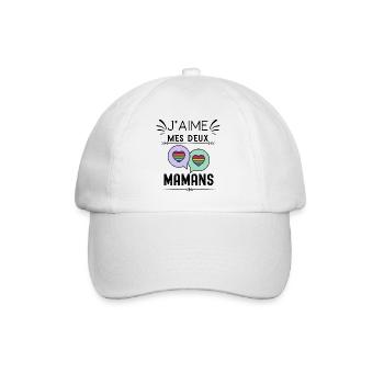 deux mamans lgbt - mamans lesbienne - Casquette classique - blanc/blanc - Devant