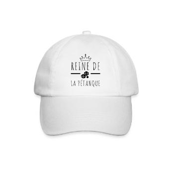 T shirt petanque reine de la petanque cadeau. - Casquette classique - blanc/blanc - Devant