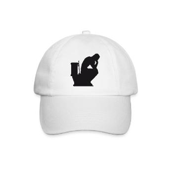 Penser travail Toilettes - Casquette classique - blanc/blanc - Devant