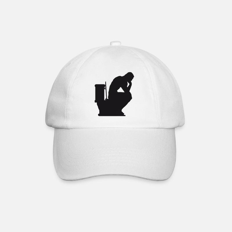 Think Work Toilet - Baseball Cap - white/white