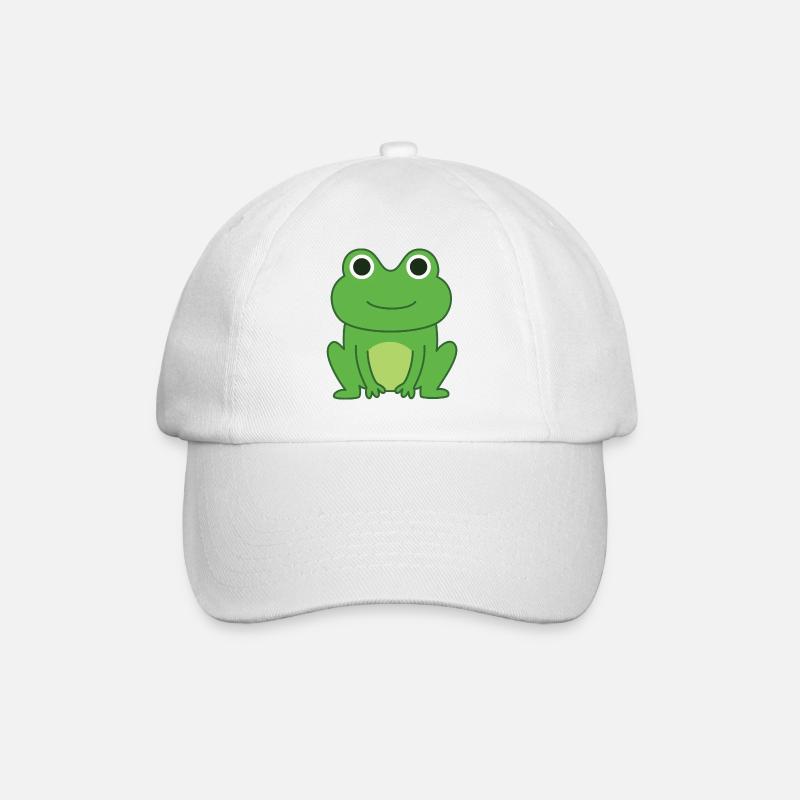 Frog - Baseball Cap - white/white