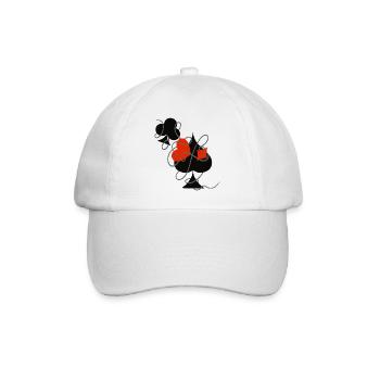Luck in the game ... | Playing Cards | Gift - Baseball Cap - white/white - Front