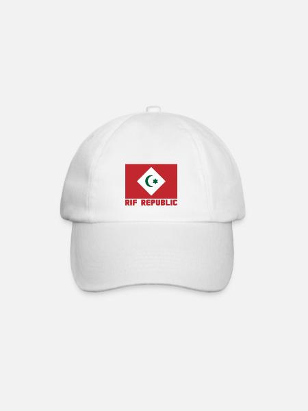 Rif Republiek - Baseballcap - wit/wit