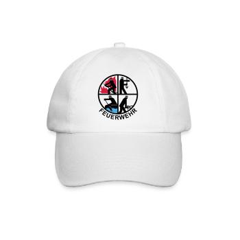 Feuerwehr 4 Logo 1 - Baseballkappe - Weiß/Weiß - Vorne