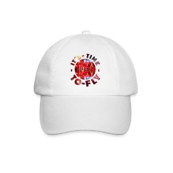 Neon Musik-Design mit Tanzatmosphäre Party - Baseballkappe - Weiß/Weiß - Vorne