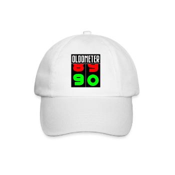 Oldometer 90th Birthday - Baseball Cap - white/white - Front