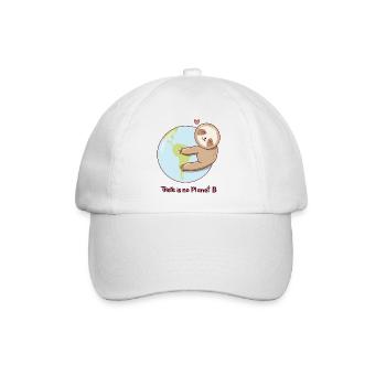 Faultier Erde Welt Umweltschutz Klimaschutz Liebe - Baseballkappe - Weiß/Weiß - Vorne