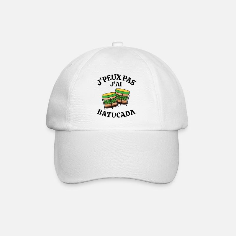 batucada, Brésil, carnaval de rio, samba - Casquette classique - blanc/blanc